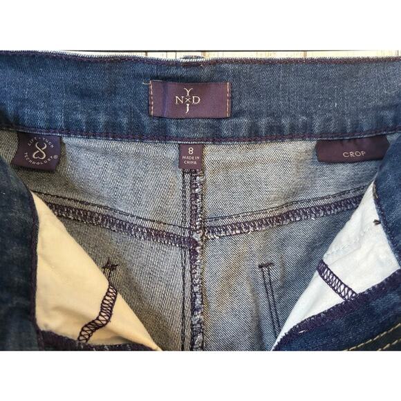 NYDJ Blue Crop Jeans Lift Tuck Technology Size 8 - Picture 6 of 8